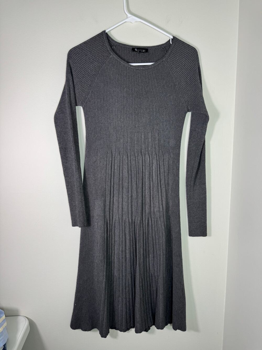 Vintage Y2K Sisters Gray Sweater Dress Size Small